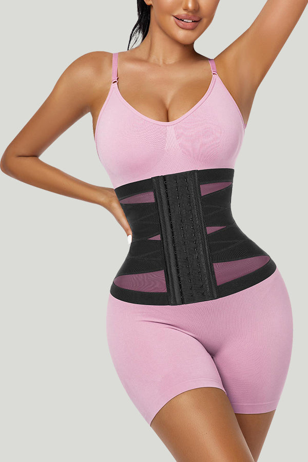 Breathable and Stretchy Mesh Double Cross 11.5 inch Waist Trainer