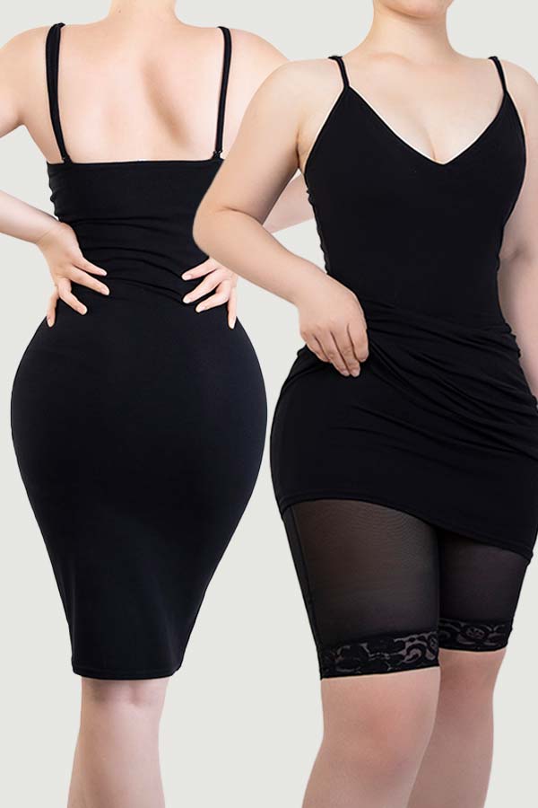 8 in 1  Lounge Sleeveless Backless Built-In Shapewear Dress