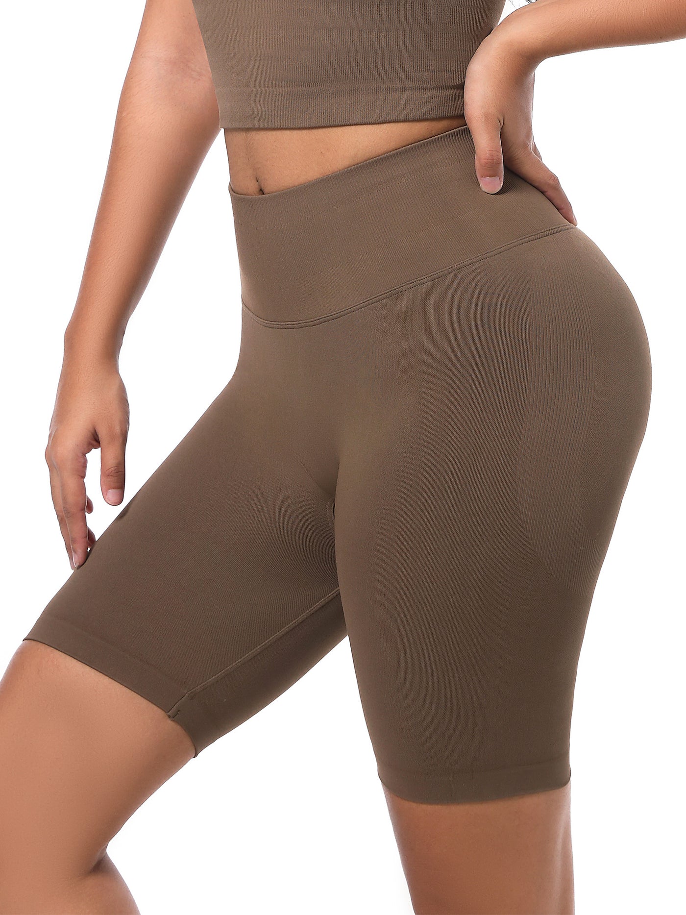 Atbuty Shapewear Leggings Tummy Control Contour Nylon High Waisted Shapewear Thigh Slimming Body Shaper