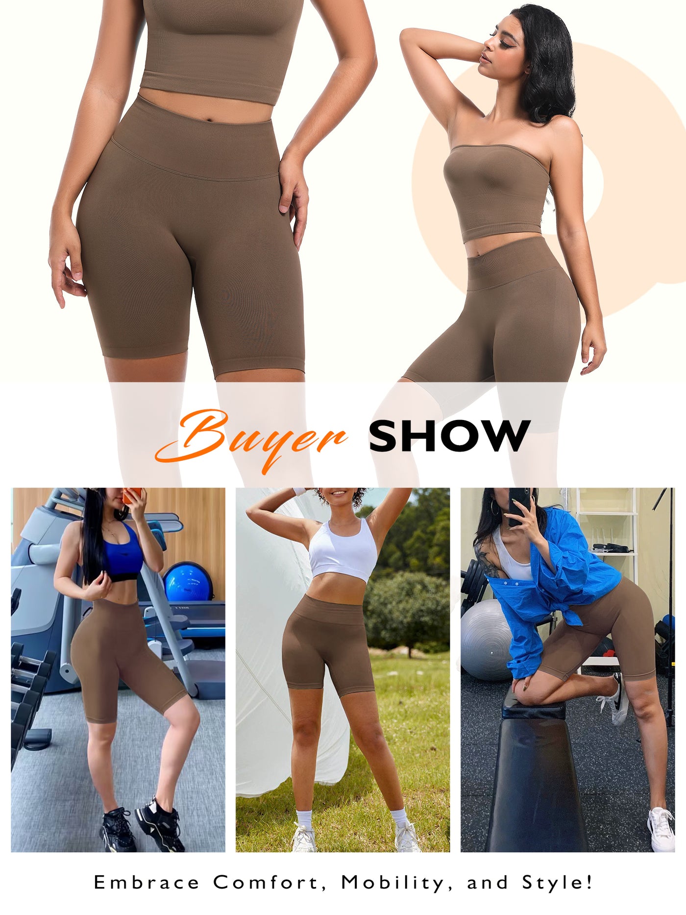 Atbuty Shapewear Leggings Tummy Control Contour Nylon High Waisted Shapewear Thigh Slimming Body Shaper