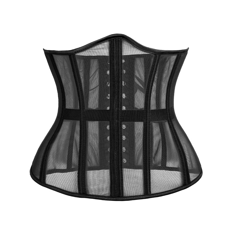 Women's Plastic Boned Hourglass Lace up Shapewear Corset